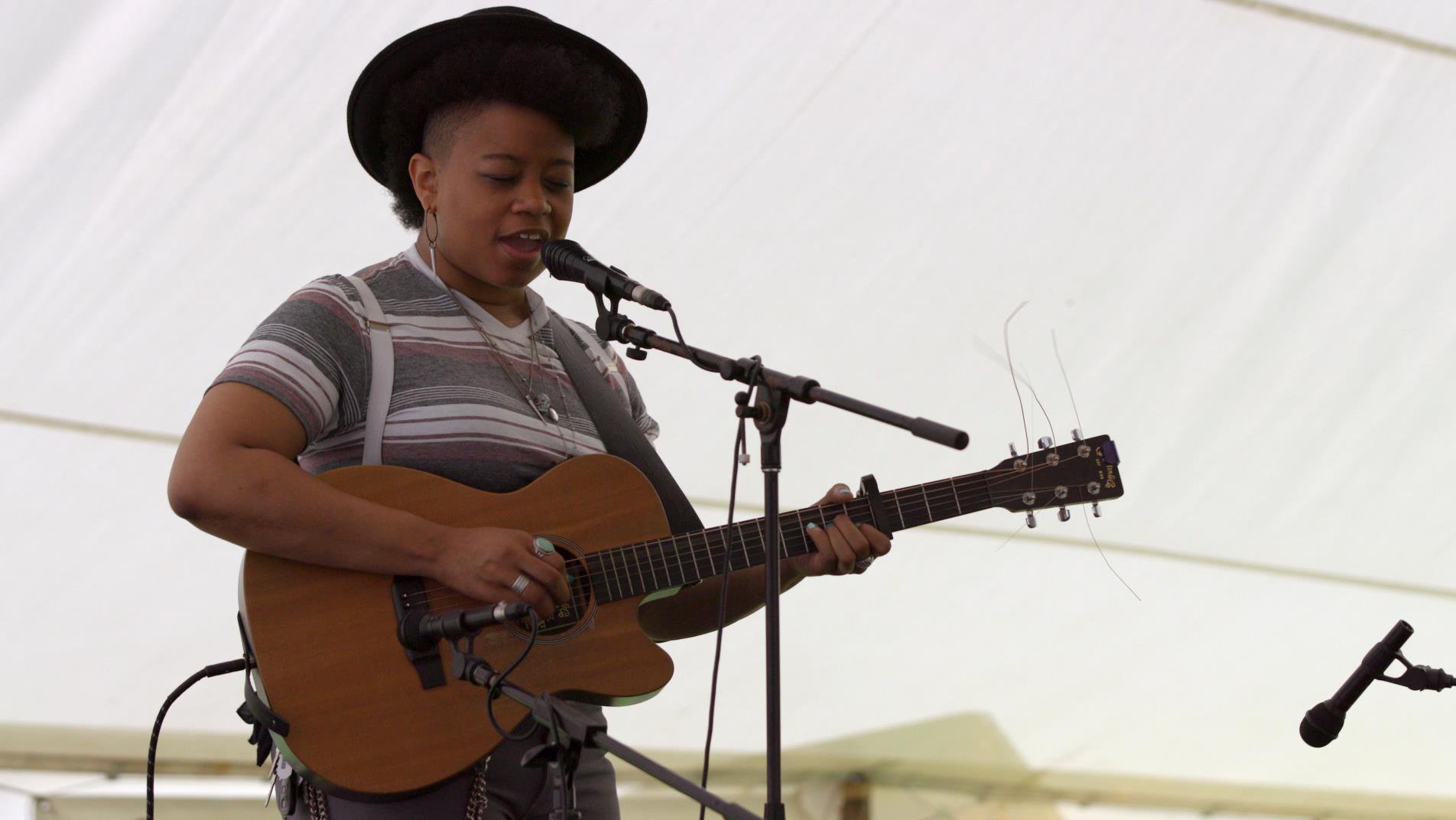 Amythyst Kiah is a folk singer who travels the world singing folk and Appalachian tunes.