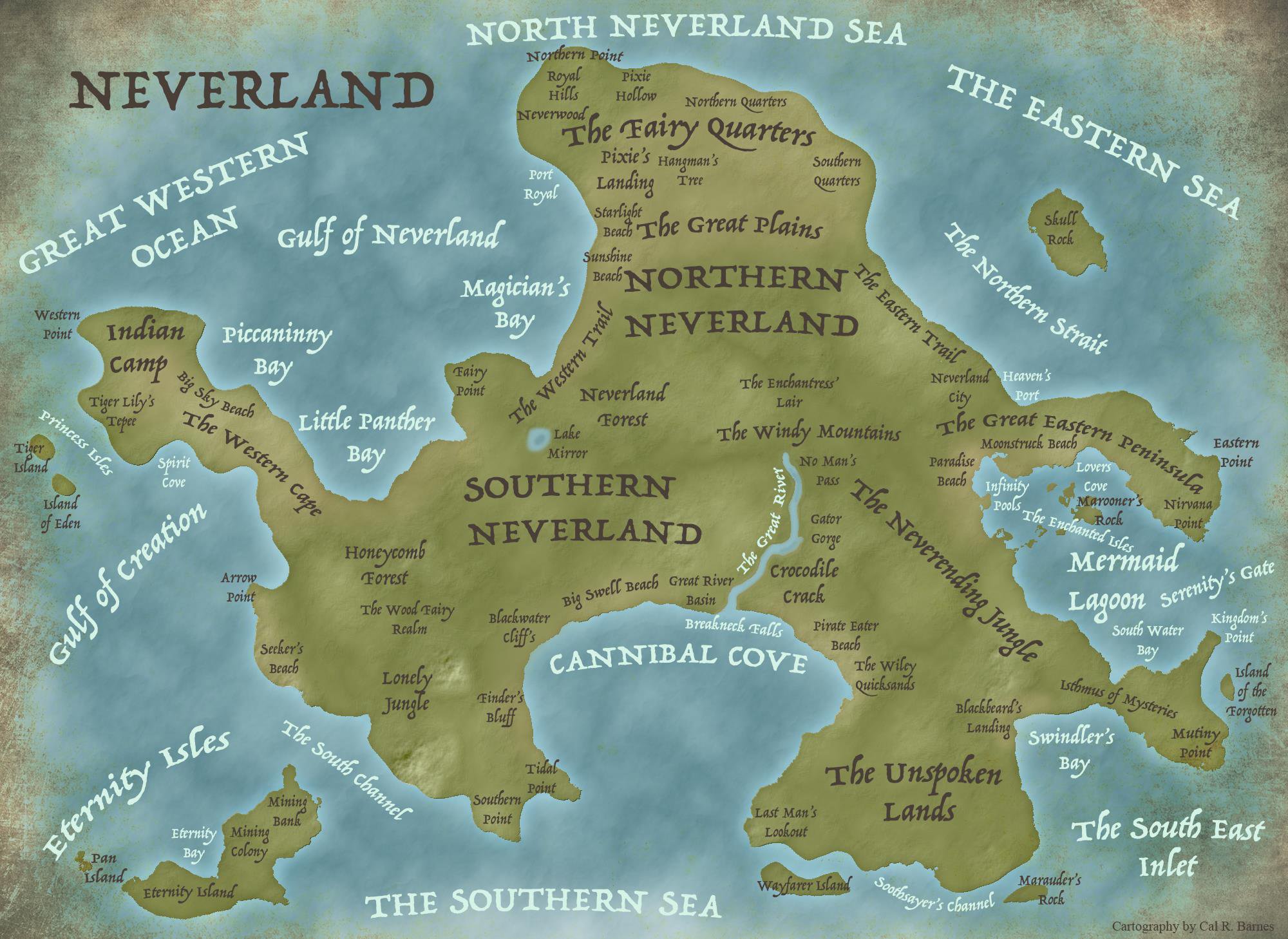 Cal's Map of Neverland