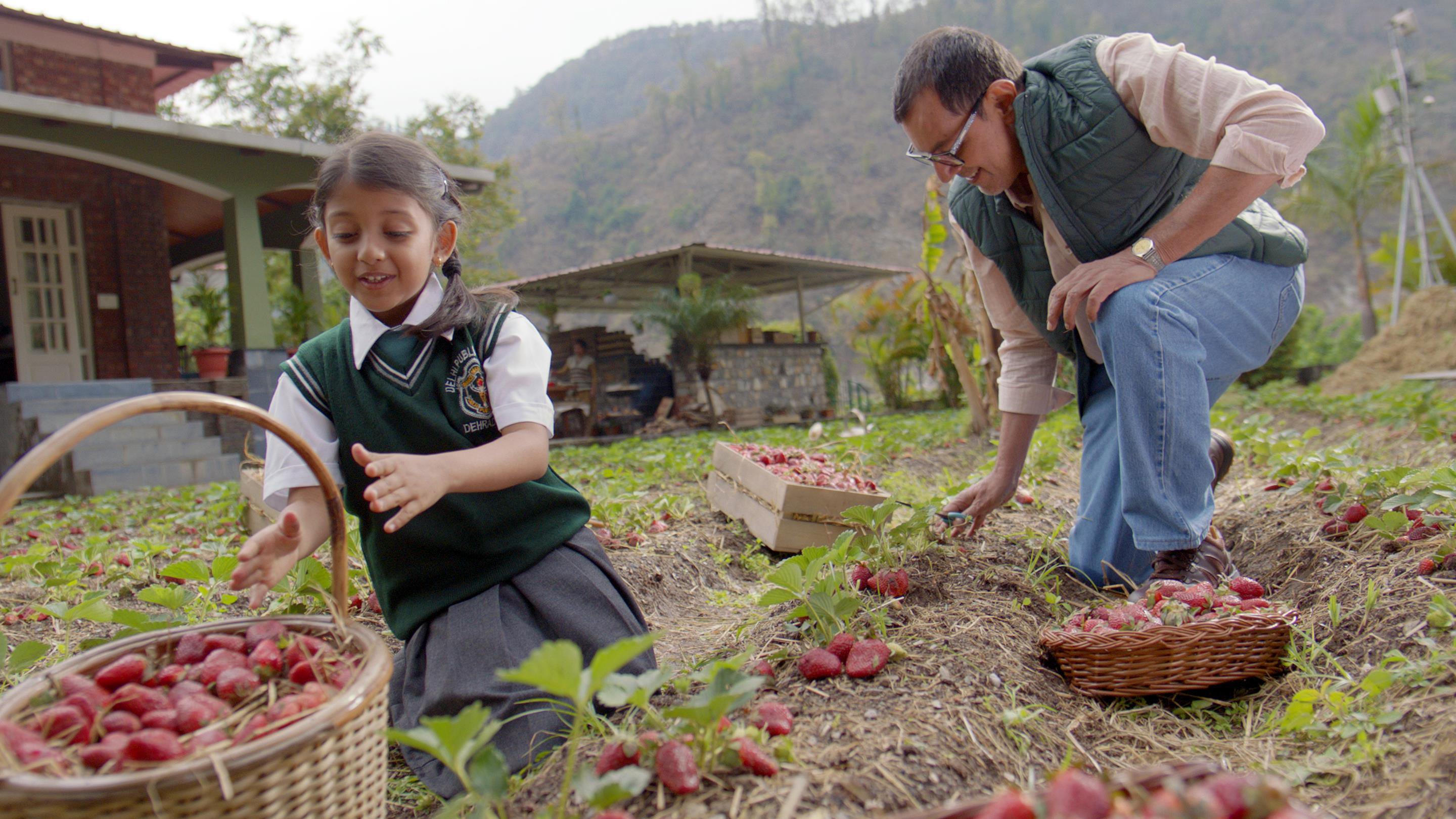 with her Grandfather